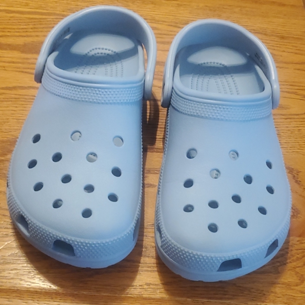 Crocs Sky Blue Calcite Men's Women's 7/9 Classic Style Sling Back Comfort Clogs